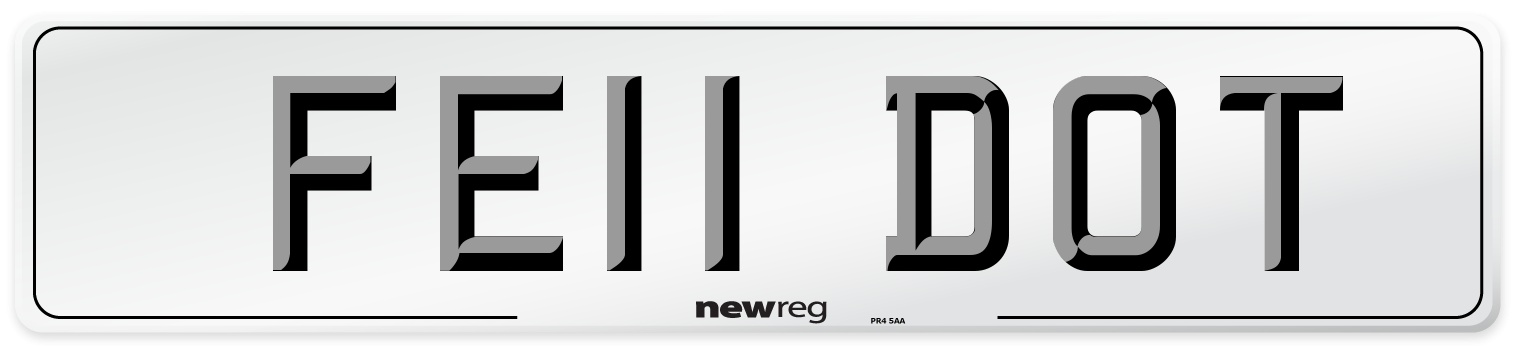FE11 DOT Number Plate from New Reg